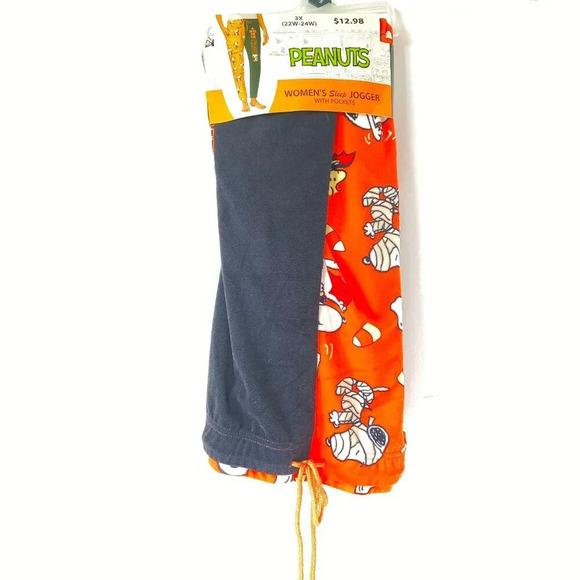 Peanuts Halloween Sleep Jogger Pajama Pants, Size 3X (22W-24W), New w Tags‎ - Picture 1 of 14